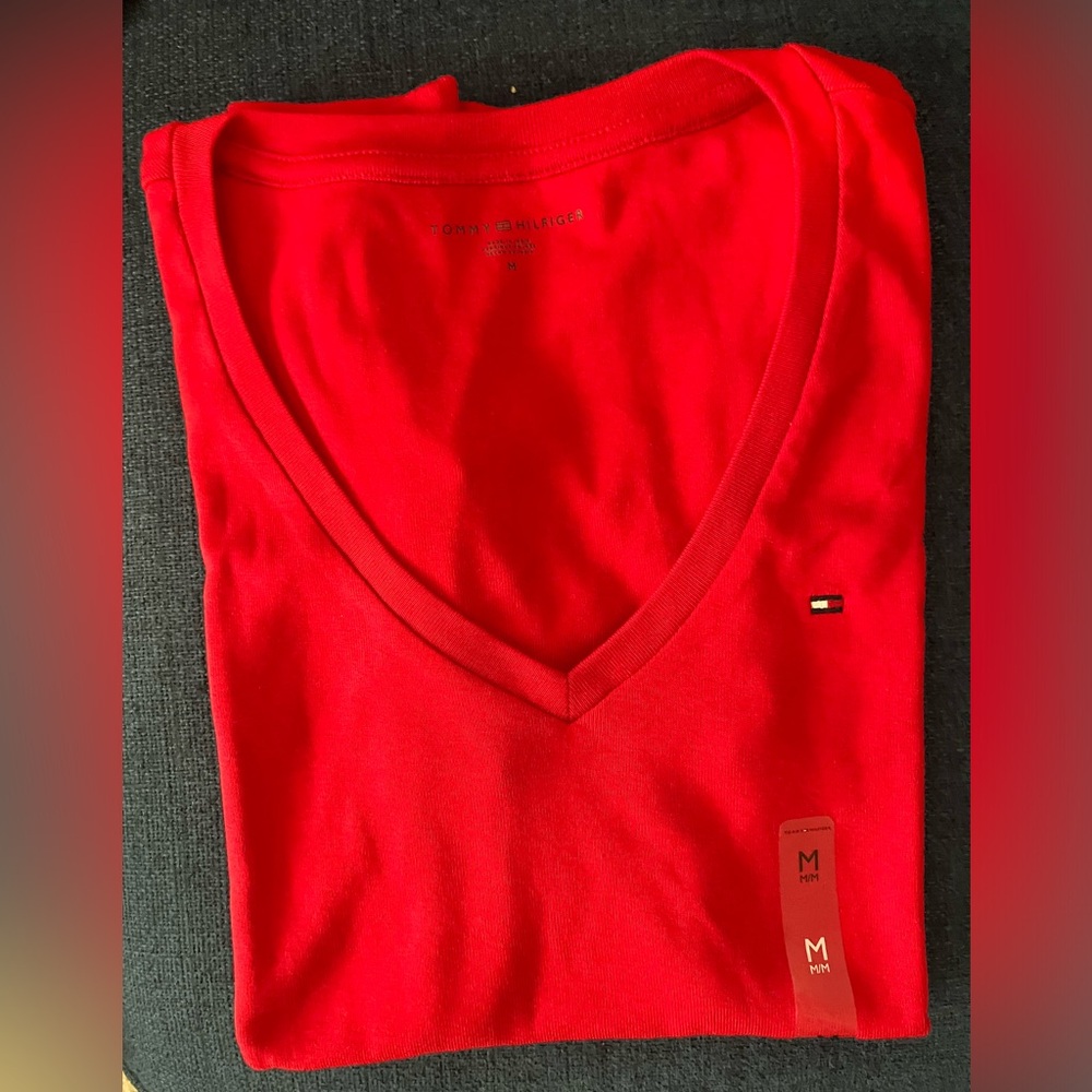 Tommy Hilfiger V Neck Short Sleeve shirt.